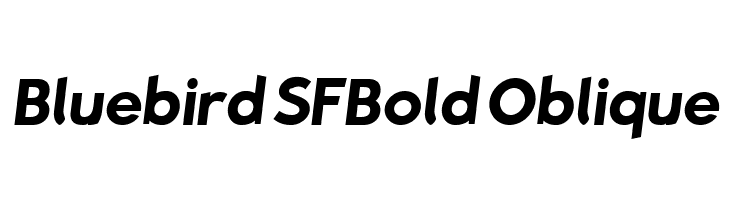 Bluebird SFBold Oblique Font