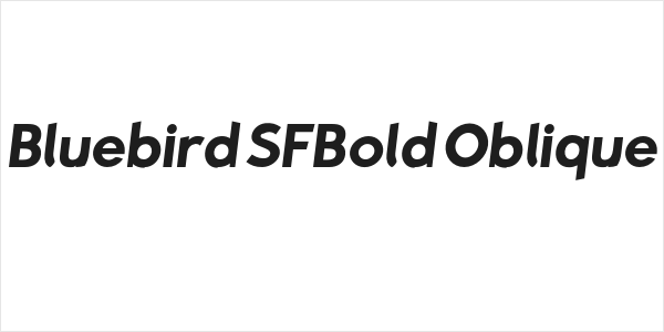 Bluebird SFBold Oblique Logo