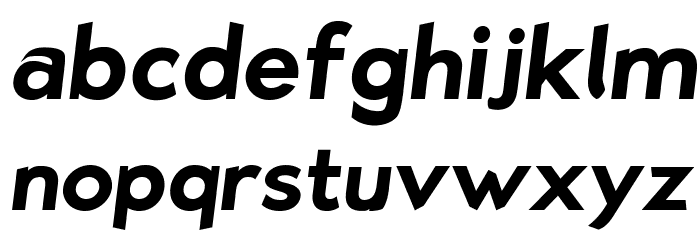 Bluebird SFBold Oblique Font LOWERCASE