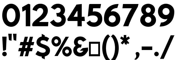 Bluebird SFBold Font OTHER CHARS