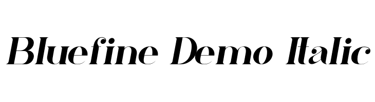 Bluefine Demo Italic  नि: शुल्क फ़ॉन्ट्स डाउनलोड