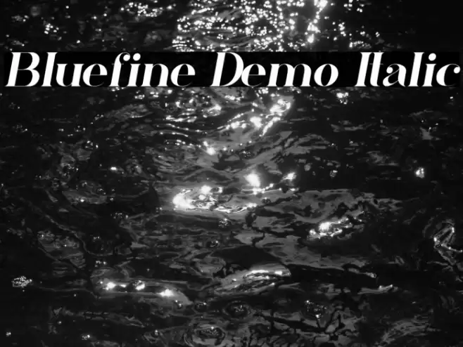 Bluefine Demo Italic Font examples