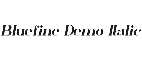 Bluefine Demo Italic Logo