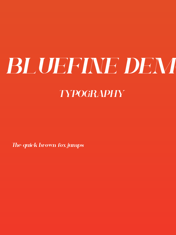 Bluefine Demo Italic Poster