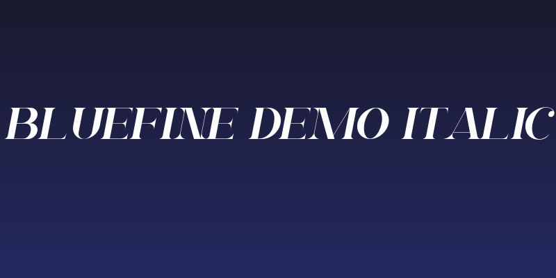 Bluefine Demo Italic Social Header