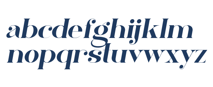 Bluefine Demo Italic Lowercase