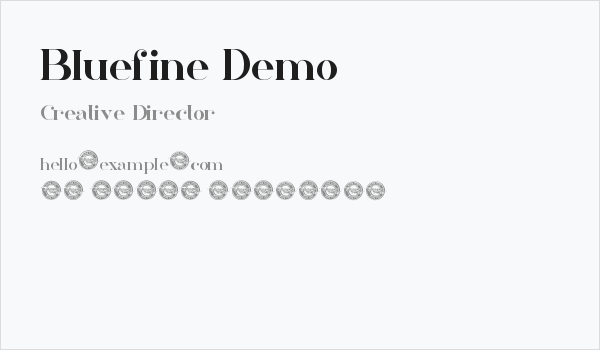 Bluefine Demo Business Card