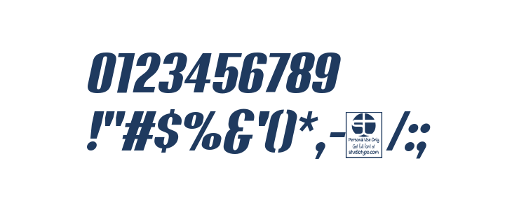 Bluefish Black Demo Italic Other Characters