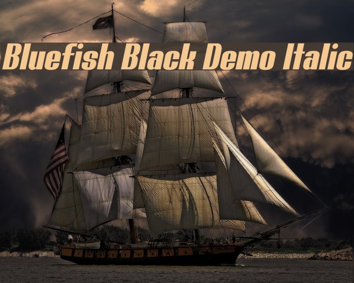 Bluefish Black Demo Italic Example 2