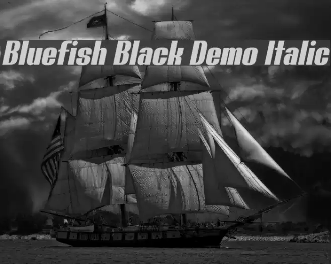 Bluefish Black Demo Italic Font examples