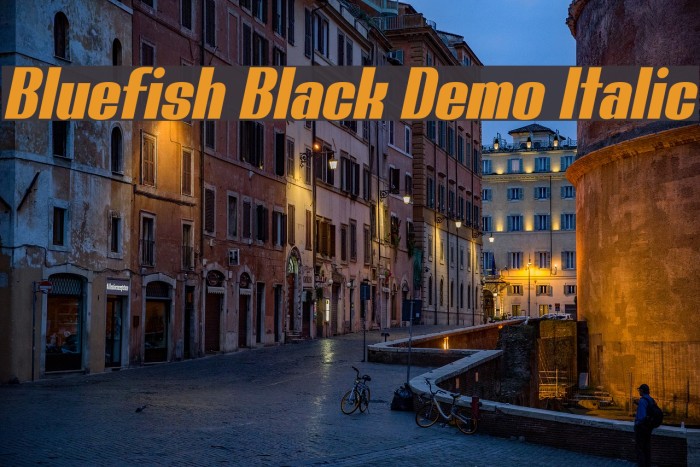 Bluefish Black Demo Italic Example 3