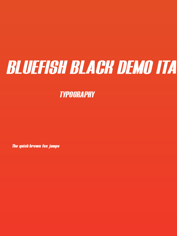 Bluefish Black Demo Italic Poster