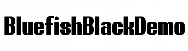Bluefish Black Demo  Frei Schriftart Herunterladen