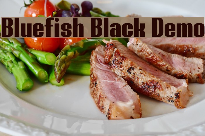 Bluefish Black Demo Font examples