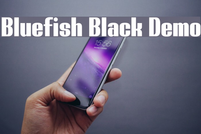 Bluefish Black Demo Font examples