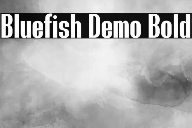 Bluefish Demo Bold Schriftart examples