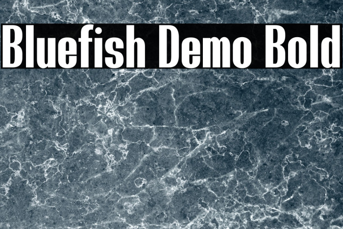 Bluefish Demo Bold Schriftart examples