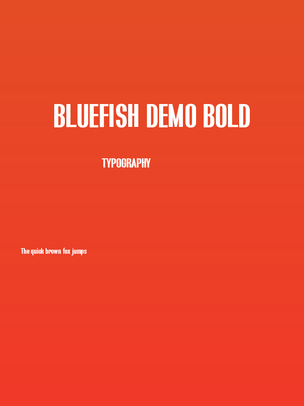 Bluefish Demo Bold Poster