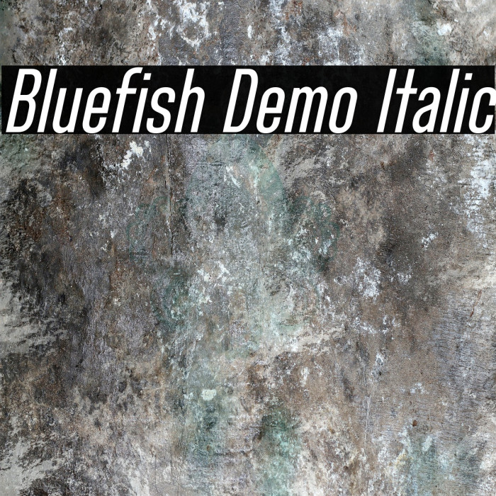 Bluefish Demo Italic Font examples