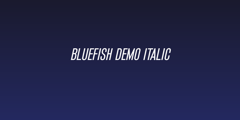 Bluefish Demo Italic Social Header