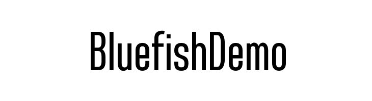 Bluefish Demo  フリーフォントのダウンロード
