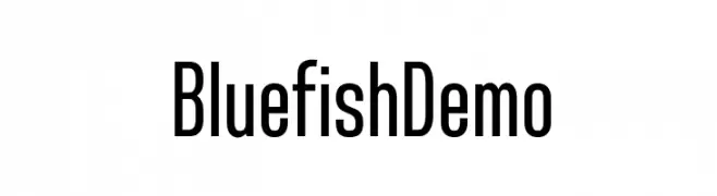 Bluefish Demo  Frei Schriftart Herunterladen