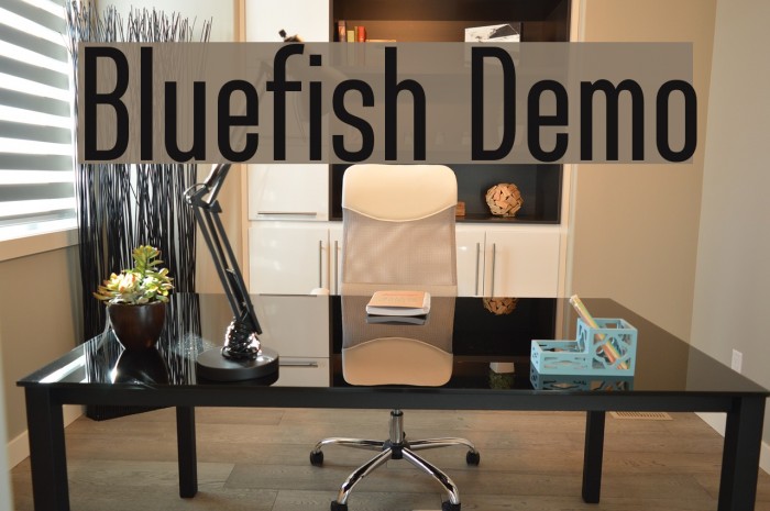 Bluefish Demo Font examples