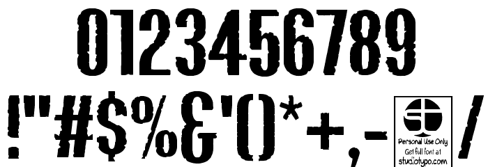 Bluefish IRREGULAR DEMO Font OTHER CHARS