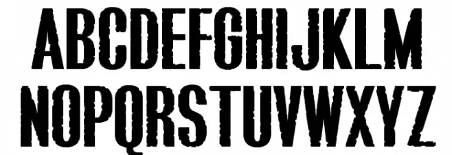 Bluefish IRREGULAR DEMO Schriftart Groß