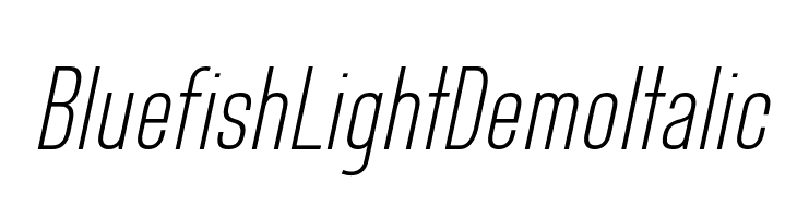 Bluefish Light Demo Italic 
