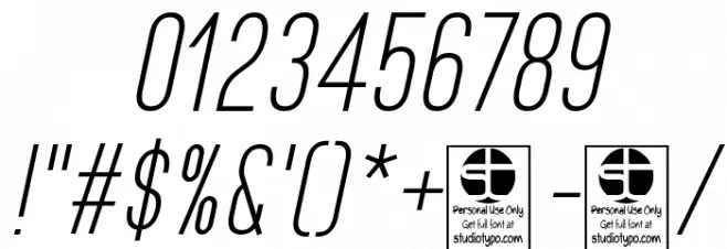 Bluefish Light Demo Italic Font Alte caractere