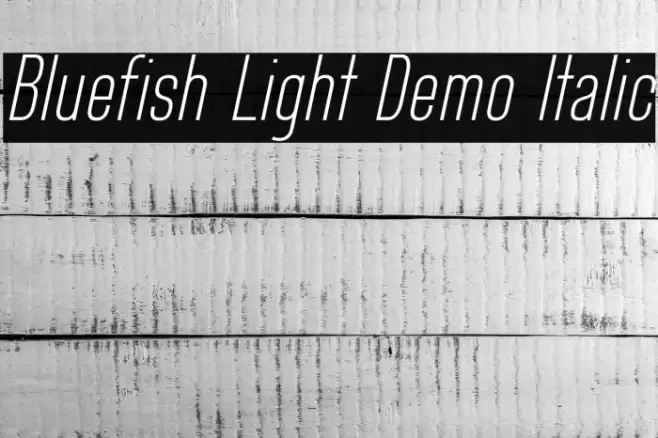 Bluefish Light Demo Italic Font examples