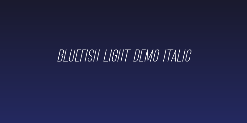 Bluefish Light Demo Italic Social Header