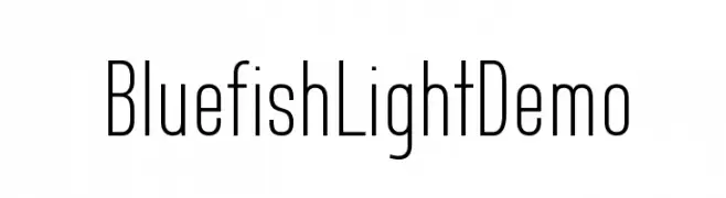 Bluefish Light Demo  Frei Schriftart Herunterladen