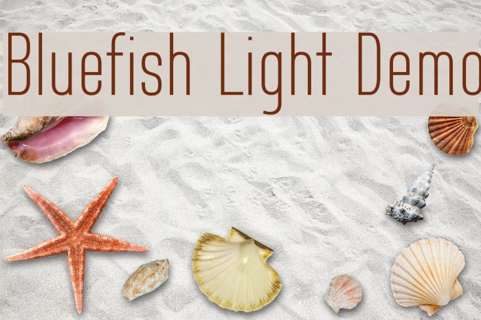 Bluefish Light Demo Font examples
