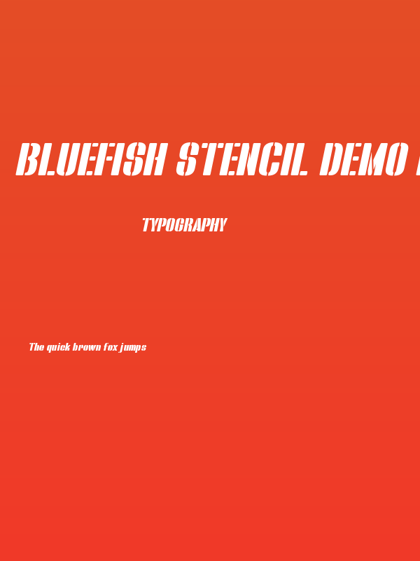 Bluefish STENCIL DEMO Italic Poster