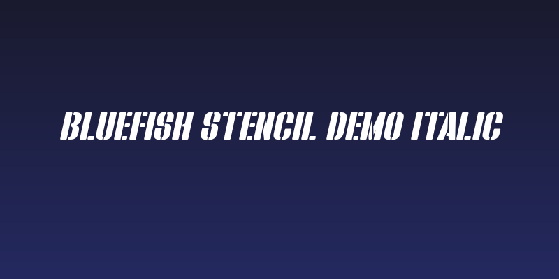 Bluefish STENCIL DEMO Italic Social Header