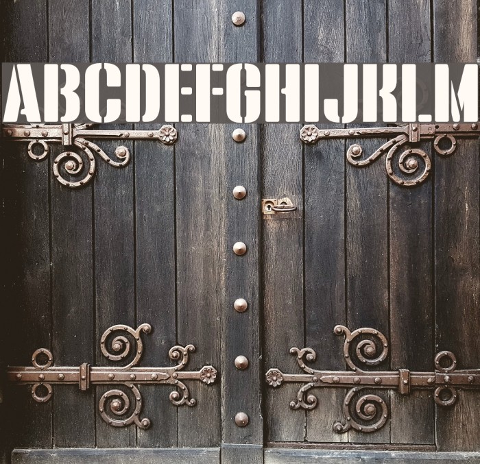 Bluefish STENCIL DEMO Font examples