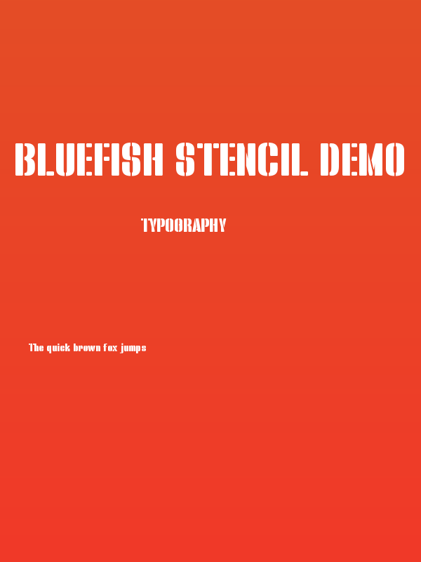 Bluefish STENCIL DEMO Poster