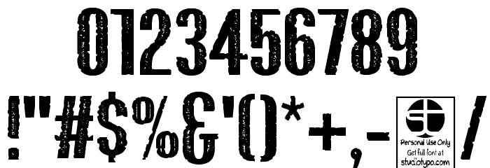 Bluefish_ERODED DEMO Font OTHER CHARS