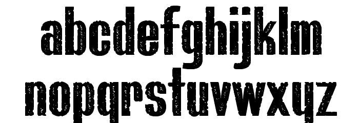 Bluefish_ERODED DEMO Font LOWERCASE