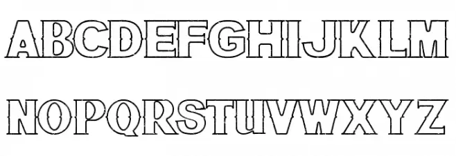 Bluegrass OUTLINE Schriftart Groß