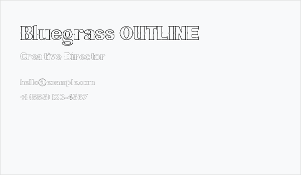 Bluegrass OUTLINE Business Card