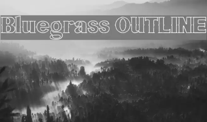 Bluegrass OUTLINE Font examples