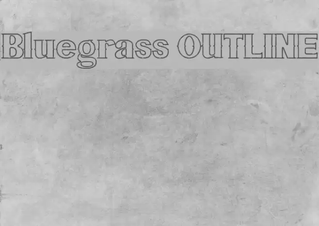 Bluegrass OUTLINE Font examples