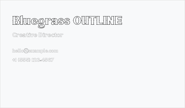 Bluegrass OUTLINE Business Card