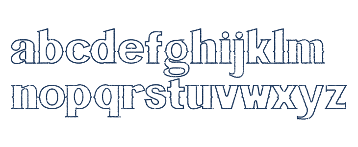 Bluegrass OUTLINE Lowercase