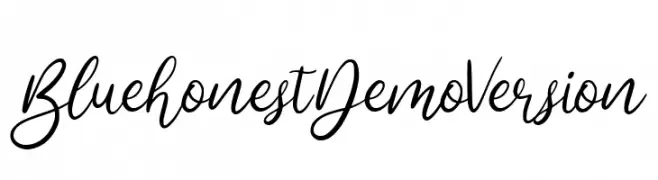 Bluehonest Demo Version  font caratteri gratis