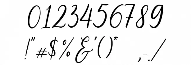 Bluehonest Demo Version Font OTHER CHARS