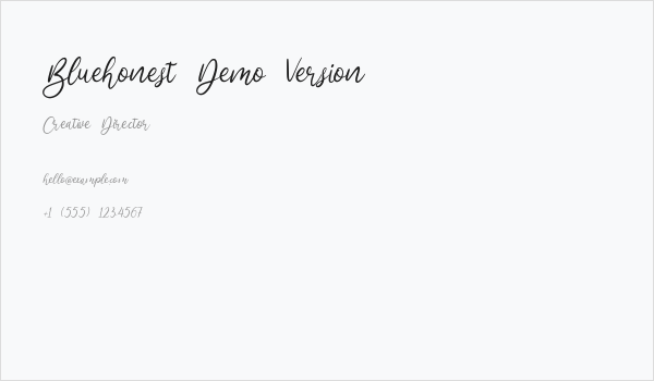 Bluehonest Demo Version Business Card